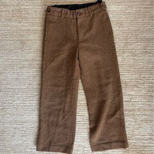 Janie and Jack Boys Brown Herringbone Pants Size 6